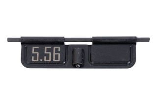 5.56 marked AR-15 ejection port cover, black.